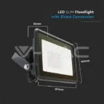 V-TAC VT-20309 20W LED Прожектор SAMSUNG Чип Черно Тяло 6400K