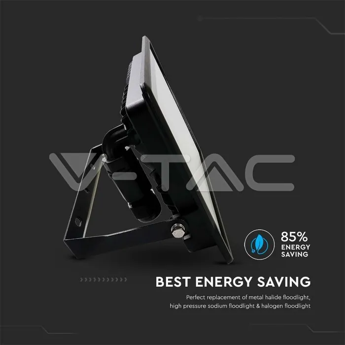 V-TAC VT-20313 50W LED Прожектор SAMSUNG Чип Черно Тяло 3000K