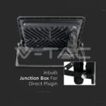 V-TAC VT-20313 50W LED Прожектор SAMSUNG Чип Черно Тяло 3000K