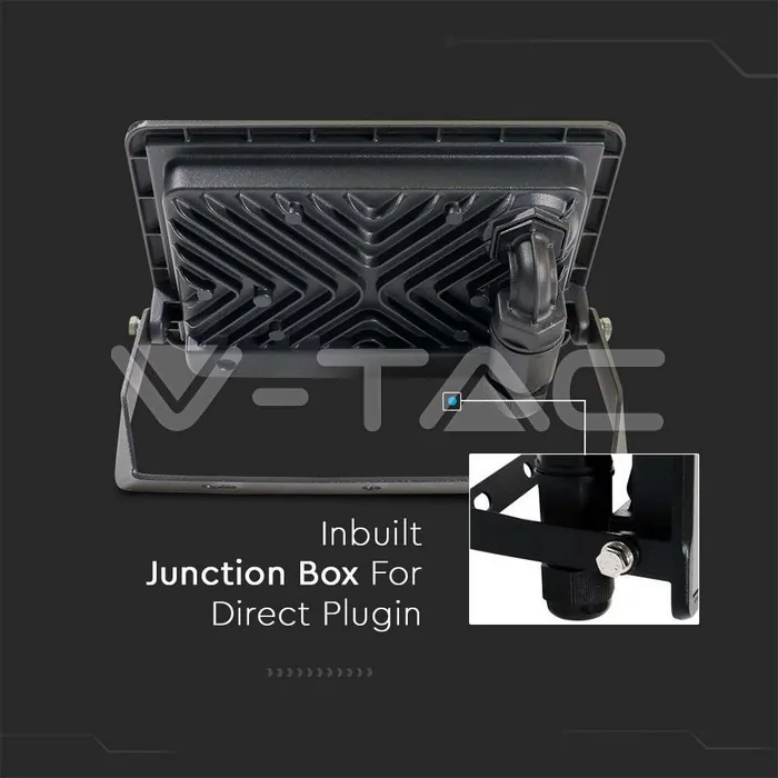 V-TAC VT-20313 50W LED Прожектор SAMSUNG Чип Черно Тяло 3000K