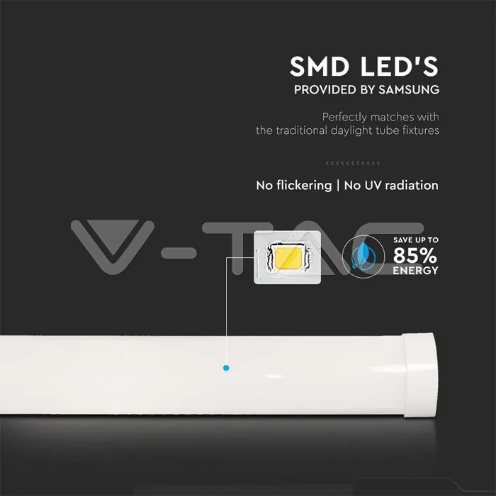 V-TAC VT-20344 10W LED Линейно Тяло SAMSUNG Чип 30см 100 lm/W 3000K