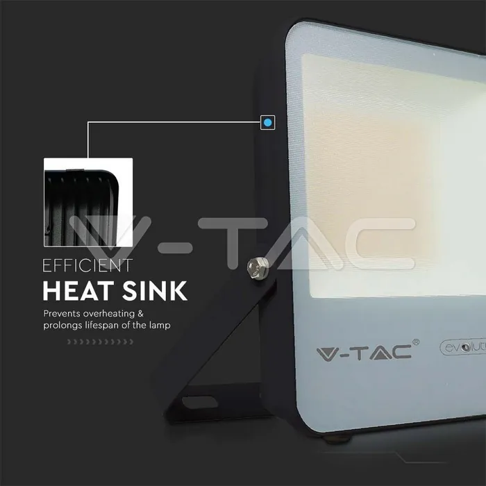 V-TAC VT-20452 50W LED Прожектор G8 Черно Тяло 6400K 185 lm/W
