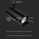 V-TAC VT-20486 35W LED Прожектор Релсов Монтаж SAMSUNG CHIP Черен 4000K