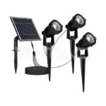 V-TAC VT-20489 3*1.2W Соларно Градиснко Колче Черно Тяло IP65
