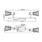 Vito 2100310 Спот за таван LILY-2 2xE14 CHROME 80W 220V
