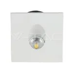 V-TAC VT-211210 3W LED Луна за Стена Квадрат 4000К