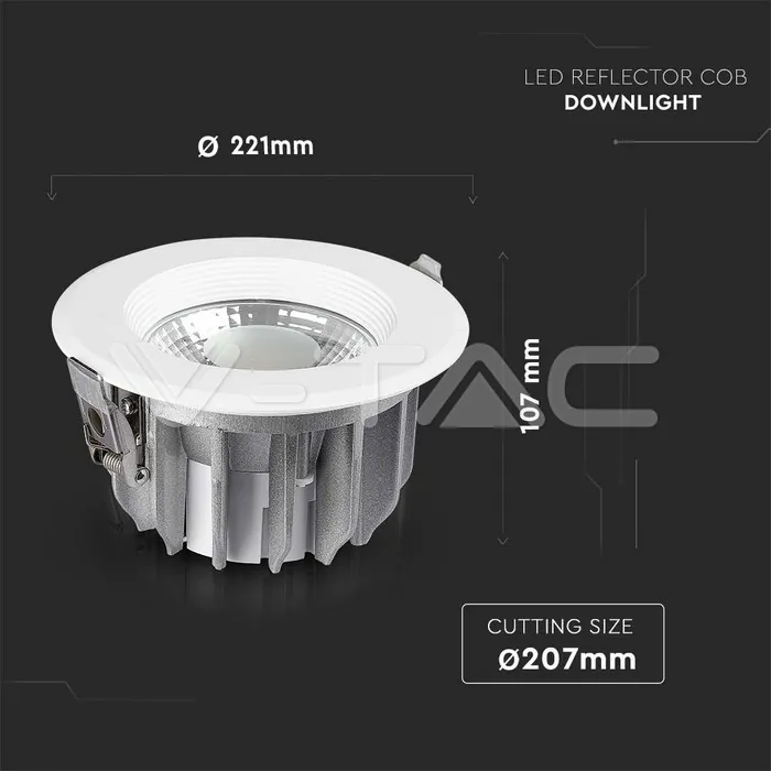 V-TAC VT-211278 30W СОВ Луна Кръгла A 6000K