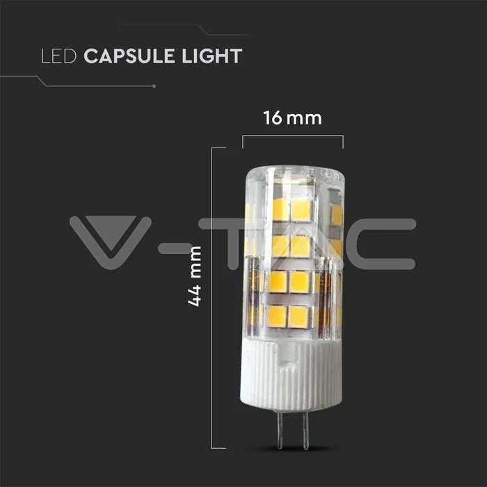 V-TAC VT-21131 LED Крушка SAMSUNG Чип 3.2W G4 3000K