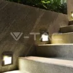 V-TAC VT-211322 2W LED   за Стъпала Черно Тяло Квадрат 4000К