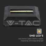 V-TAC VT-211322 2W LED   за Стъпала Черно Тяло Квадрат 4000К