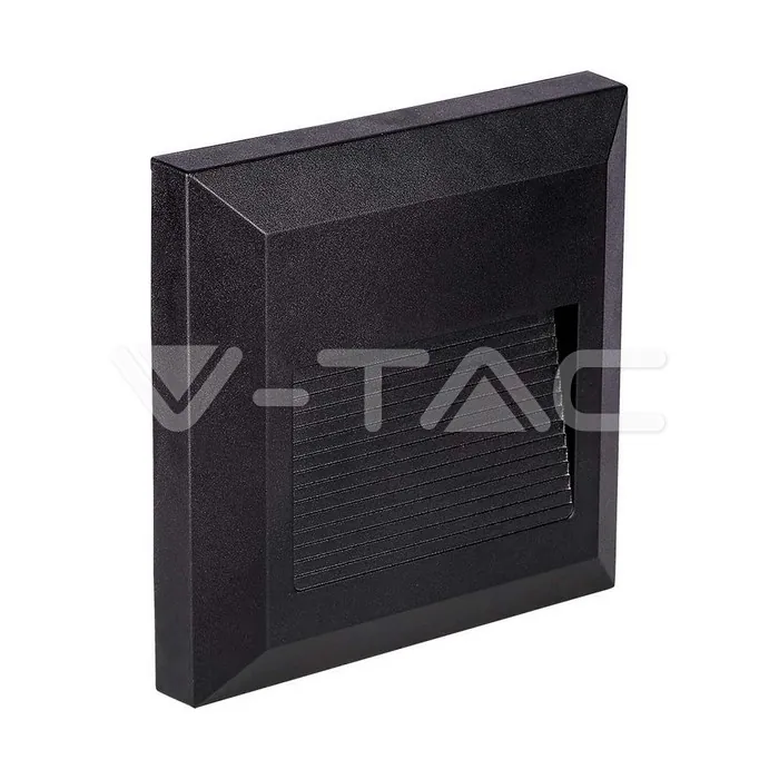 V-TAC VT-211323 2W LED   за Стъпала Черно Тяло Квадрат 3000К