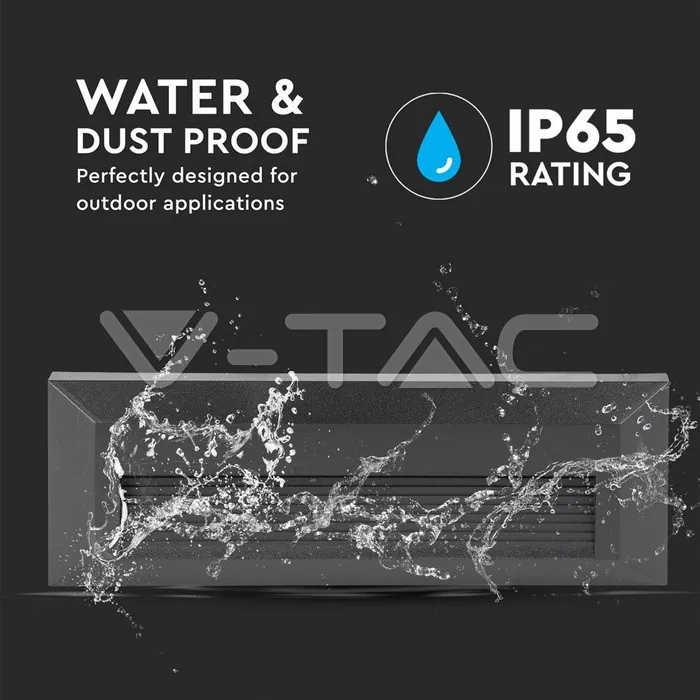 V-TAC VT-211328 3W LED   за Стъпала Черно Тяло 4000К