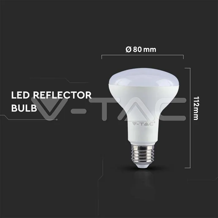 V-TAC VT-21136 LED Крушка SAMSUNG ЧИП 10W E27 R80 4000K