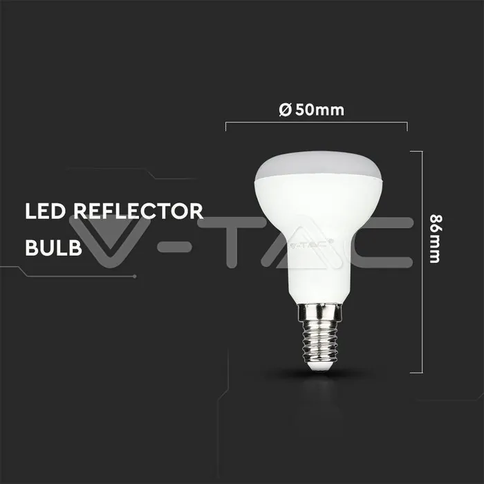 V-TAC VT-21138 LED Крушка SAMSUNG ЧИП 6W E14 R50 3000K
