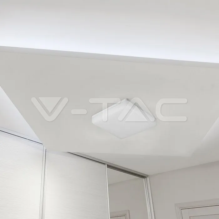 V-TAC VT-2113909 15W LED Плаофн SAMSUNG Чип Frameless Квадрат 3000K IP44 120lm/W