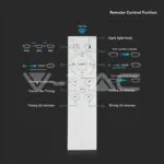 V-TAC VT-2114601 20W 40W 20W LED Дизайнерски Плафон Дистанционно Сменяем Сп. Вълни