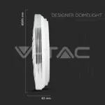 V-TAC VT-2114601 20W 40W 20W LED Дизайнерски Плафон Дистанционно Сменяем Сп. Вълни