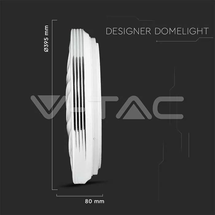 V-TAC VT-2114601 20W 40W 20W LED Дизайнерски Плафон Дистанционно Сменяем Сп. Вълни
