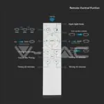 V-TAC VT-2114611 30W 60W 30W LED Дизайнерски Плафон Дистанционно Сменяем Сп. Вълни