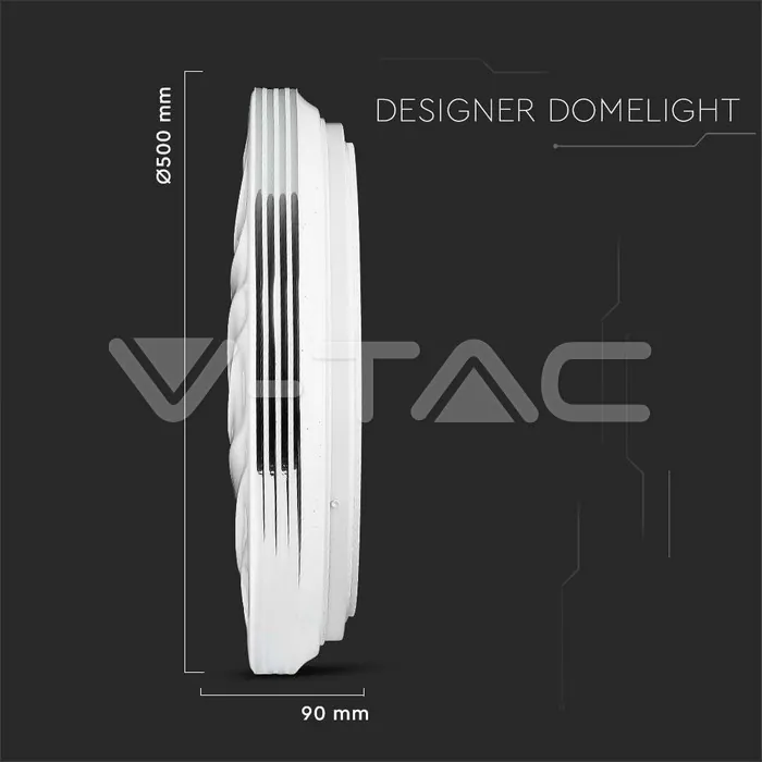 V-TAC VT-2114611 30W 60W 30W LED Дизайнерски Плафон Дистанционно Сменяем Сп. Вълни