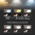V-TAC VT-2114621 60W LED Плафон Дистанционно Сменяем Сп. UFO
