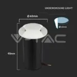 V-TAC VT-211465 1W LED Осветител за Стъпала Бял Двупосочен 3000К