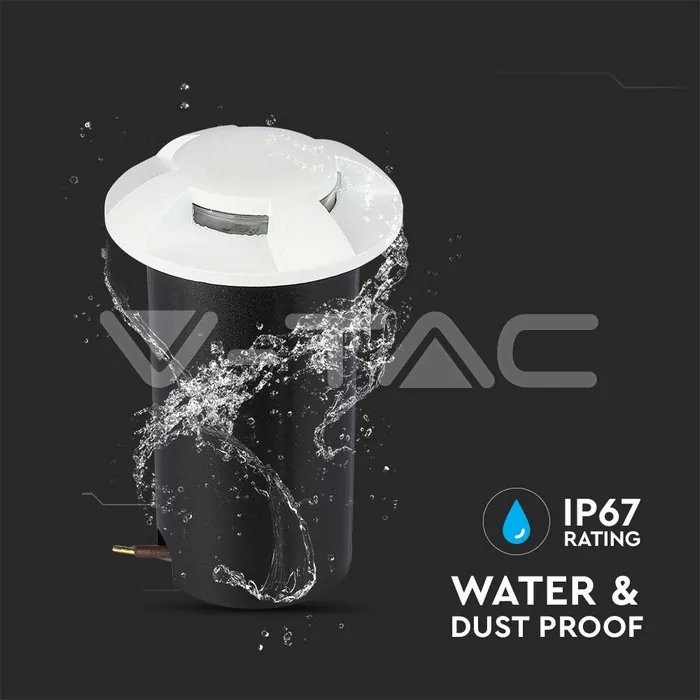 V-TAC VT-211469 1W LED Осветител за Стъпала Бял Четирипосочен 3000К