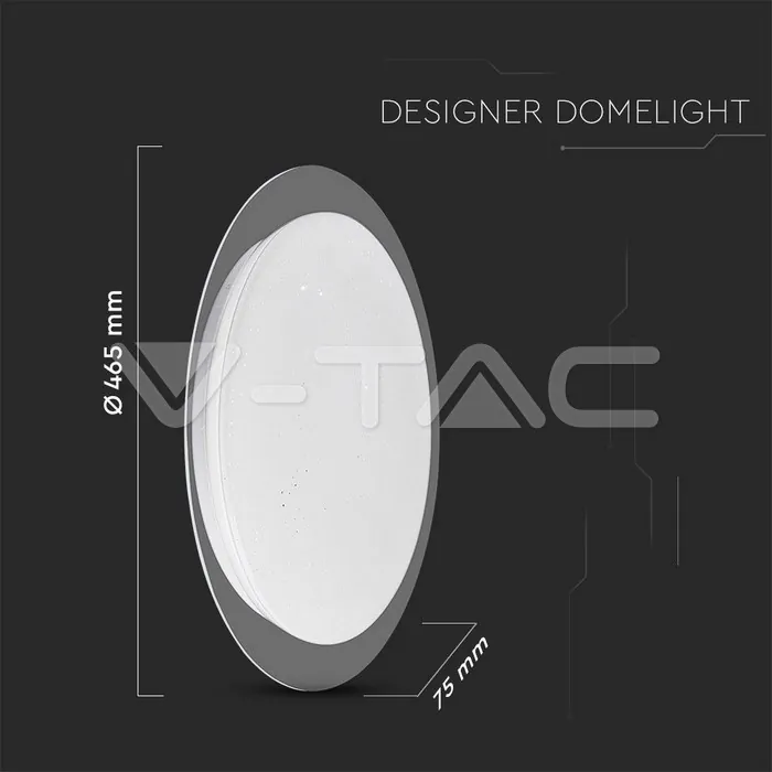 V-TAC VT-2114741 20W 40W 20W LED Дизайнерски Плафон Дистанционно Сменяем Сп. Ринг Ф400