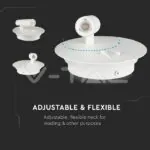 V-TAC VT-211489 3+6W LED Стенна Лампа За Стена Бяла 3000K