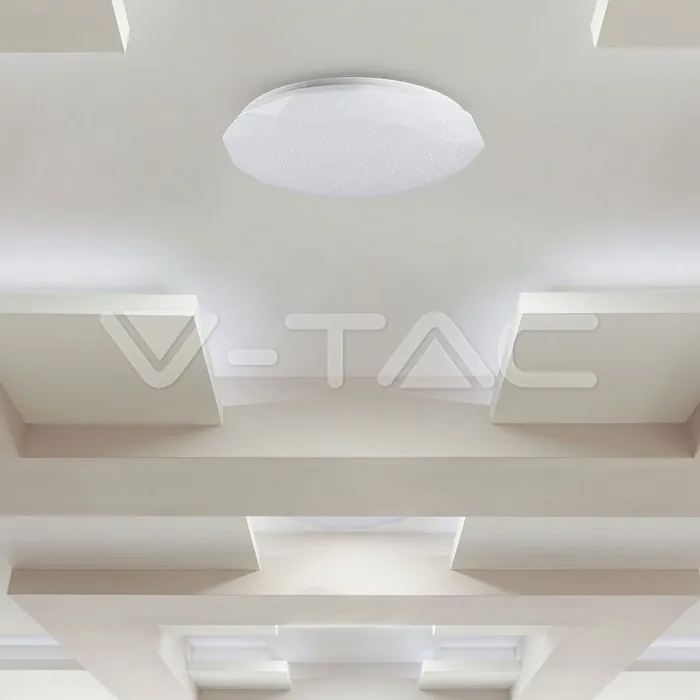 V-TAC VT-2114931 20W-40W-20W LED Плафон С Дистанционно 3в1 Диаманд Ф350