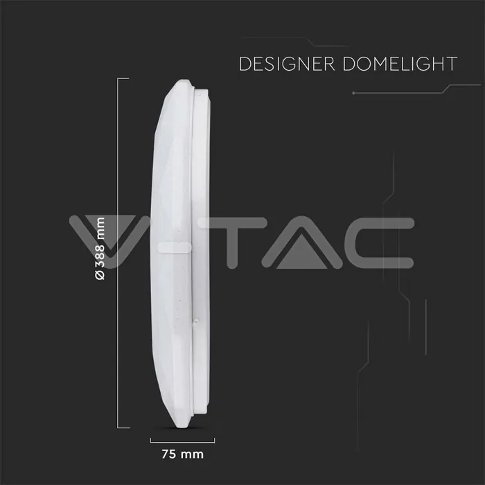 V-TAC VT-2114931 20W-40W-20W LED Плафон С Дистанционно 3в1 Диаманд Ф350