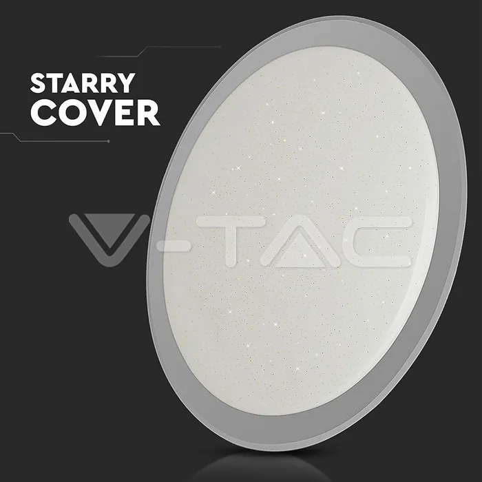 V-TAC VT-2114951 36W-72W-36W LED Дизайнерски Плафон Дистанционно Димиращ Ринг Ф670