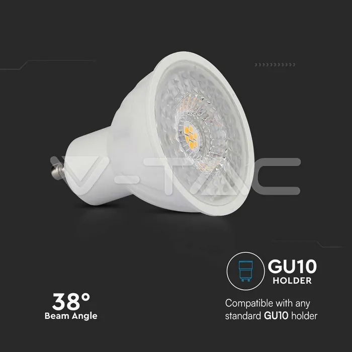 V-TAC VT-21167 LED Крушка SAMSUNG ЧИП 6W GU10 6400K