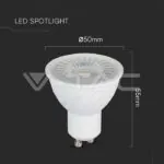 V-TAC VT-21167 LED Крушка SAMSUNG ЧИП 6W GU10 6400K