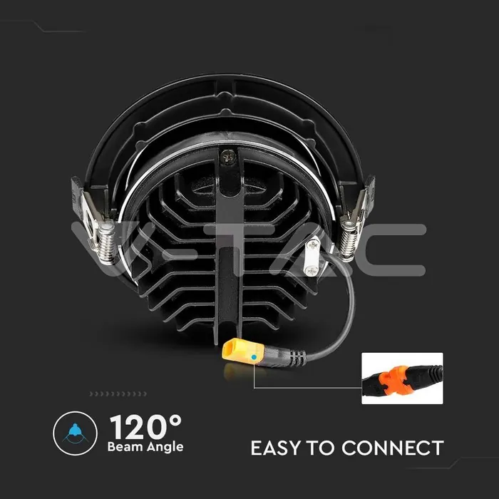 V-TAC VT-2120058 LED Луна SAMSUNG Чип 30W Рефлоктор COB Черна 4000К