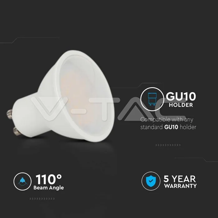 V-TAC VT-21202 LED Крушка SAMSUNG ЧИП 4.5W GU10 110° 4000K