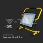 V-TAC VT-2120125 100W LED Прожектор SAMSUNG Чип G2 SMD Сиво Тяло 6500К Стойка + 3 Метра Кабел ЕУ Щепсел