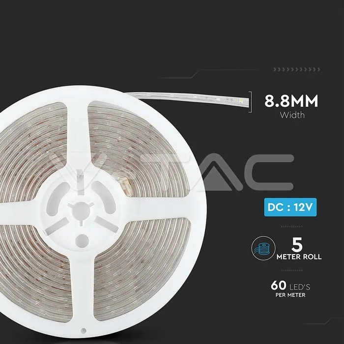 V-TAC VT-212036 LED Лента SMD3528 60/1 Червена Невлагозащитена