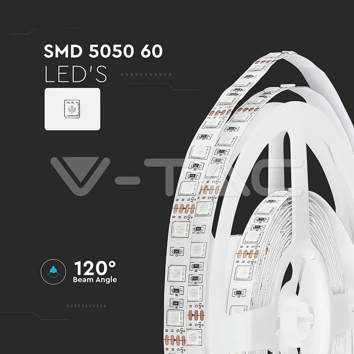 V-TAC VT-212137 LED Лента SMD5050 60/1 Синя IP20