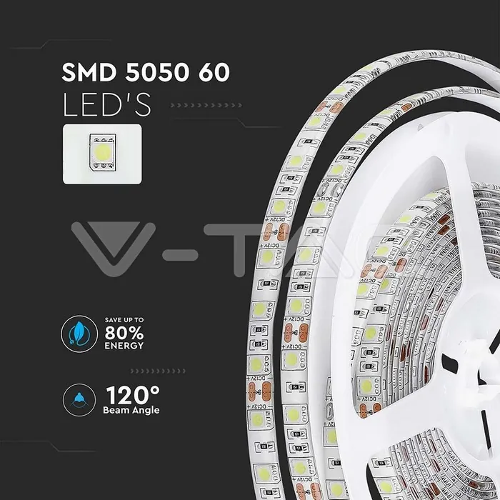 V-TAC VT-212155 LED Лента SMD5050 60 LEDs RGB IP65