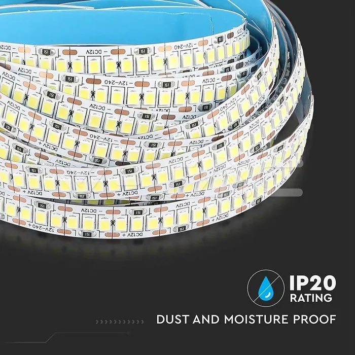 V-TAC VT-212164 LED Лента SMD2835 240/1 High Lumen Топло Бяла Невлагозащитена