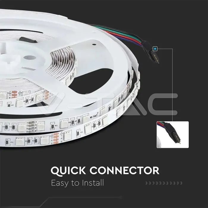 V-TAC VT-212431 LED Лента SMD5050 60 LEDs 24V 3000K IP20