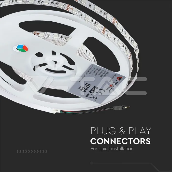 V-TAC VT-212558 LED Strip RGB Set Light Kit W/Remote 12v IP20