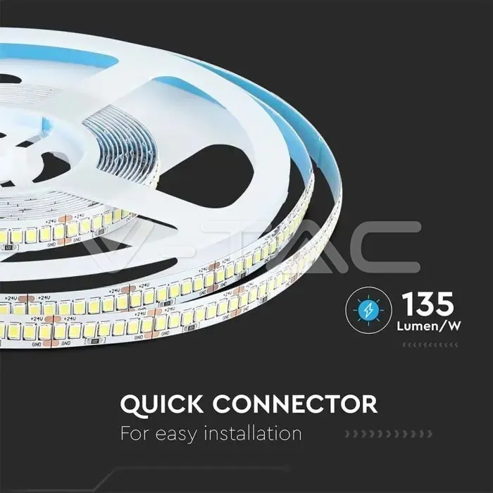V-TAC VT-212600 LED Лента SMD2835 238 LEDs 24V IP20 4000K 135 lm/W