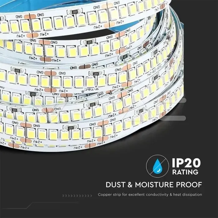 V-TAC VT-212600 LED Лента SMD2835 238 LEDs 24V IP20 4000K 135 lm/W