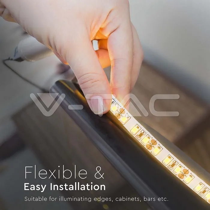 V-TAC VT-212624 LED Лента SMD2835 120/1 24V IP20 6500K Двойно PCB 10М Ролка