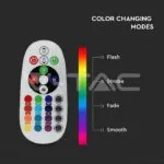 V-TAC VT-212775 LED Крушка 4.8W Е14 P45 А80 Кендъл Димираща С Дистанционно RGB 3000K