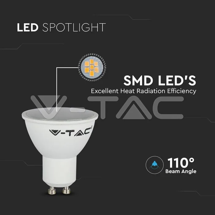 V-TAC VT-212778 LED Крушка 5.5W GU10 Пластик RGB + 3000K