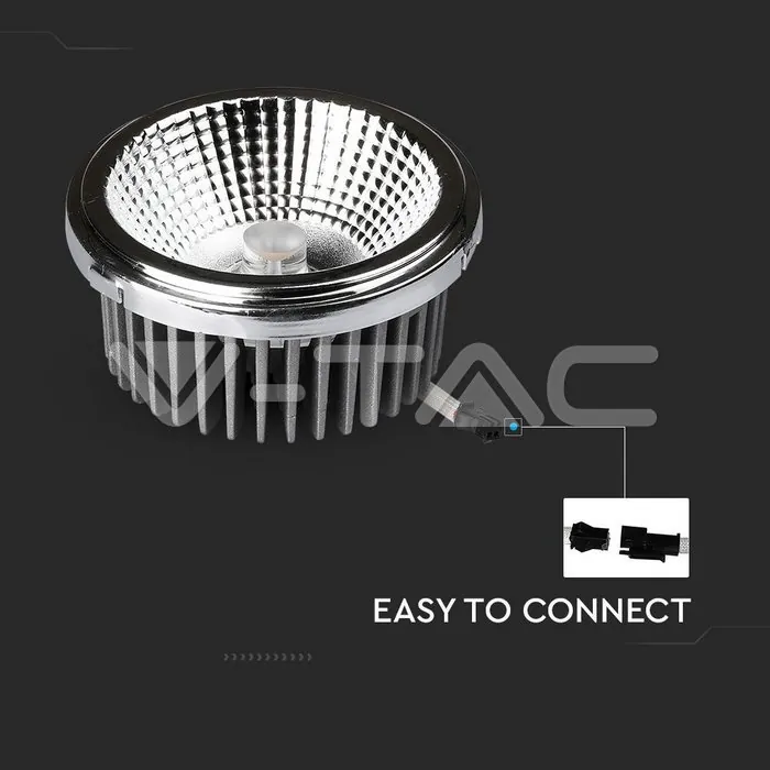 V-TAC VT-212794 LED Крушка AR111 20W Регулиращ Рефлектор 40`D/20`D 6400K Silver