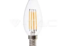 V-TAC VT-212848 LED Крушка 6W Filament E14 Кендъл 3000К 130LM/W